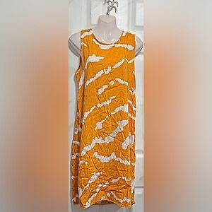 Orange and White Tie-Dye Dress